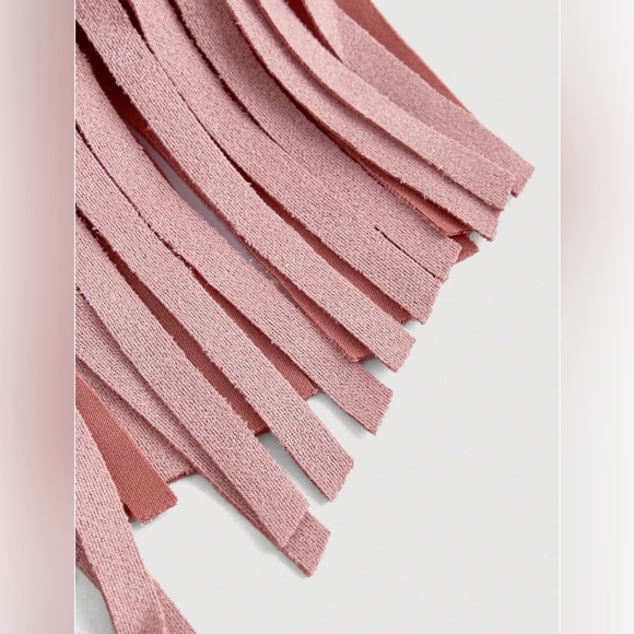 Fringe Halter Top Western Cowgirl Tie Tank Top Tassel Rivet Faux Top - Picture 3 of 5